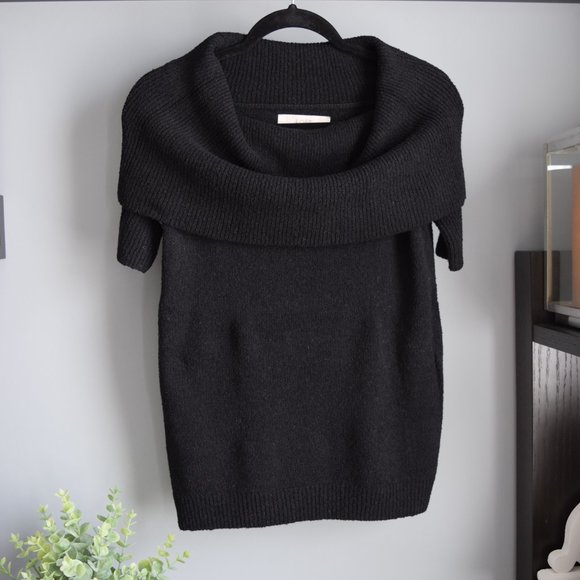 NWT LOFT Cowl Off-Shoulder Sweater (Black) XSP - Picture 1 of 9